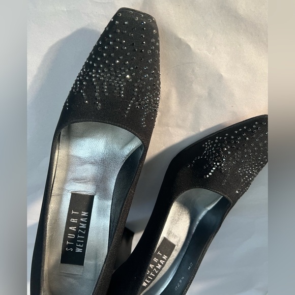 6 STUART WEITZMAN elegant heels pumps SPAIN platinum sparkle glam bling holiday - Picture 8 of 16
